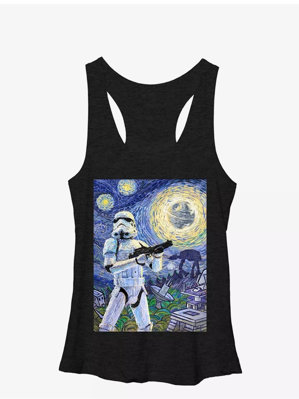 Star Wars Starry Night Stormtrooper Black Racerback Tank Top Size Small